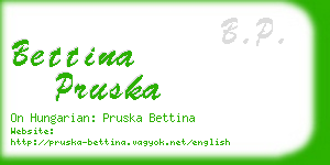 bettina pruska business card